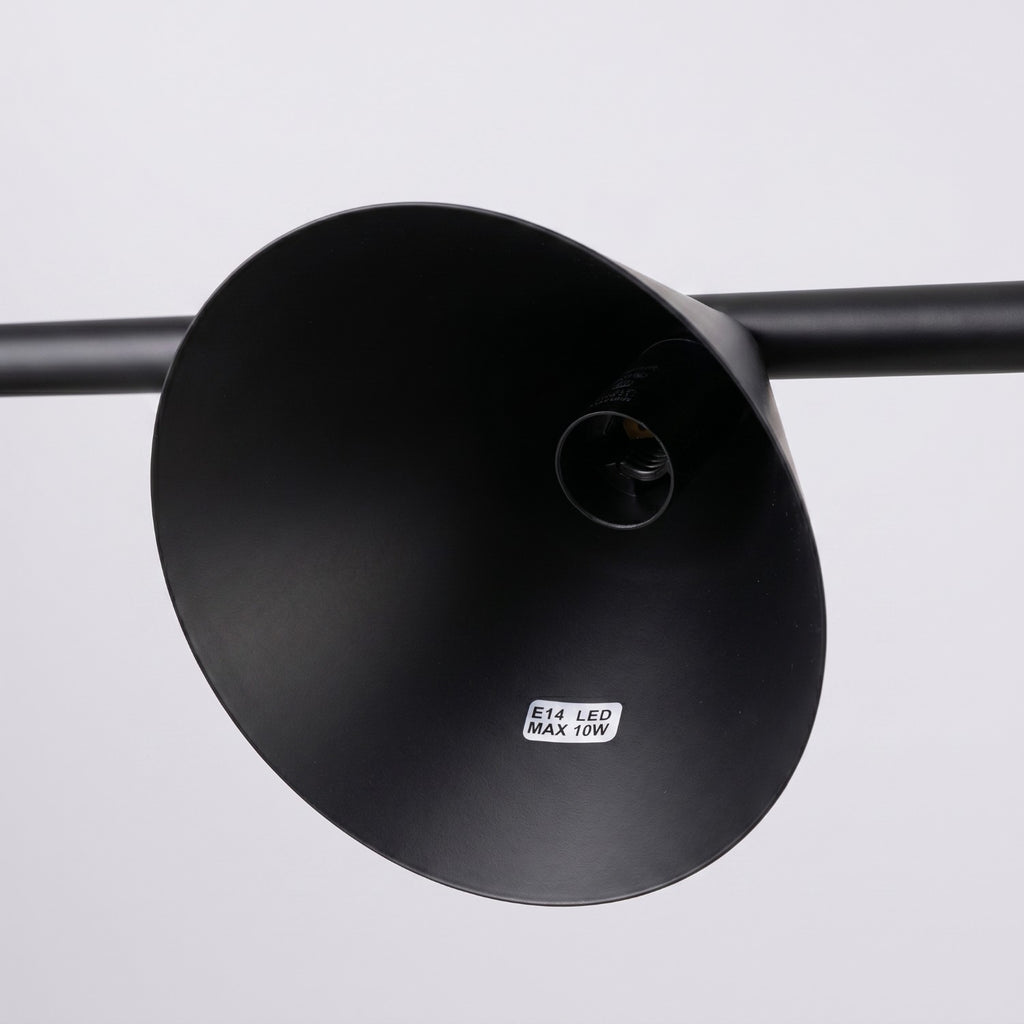 Lustre Nox 4 cônes acier noir E14, vue 7