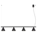 Lustre Nox 4 cônes acier noir E14
