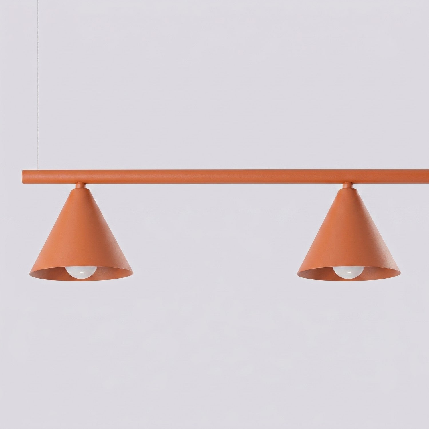 Lustre Nox 4 cônes acier rouge ocre E14, vue 5