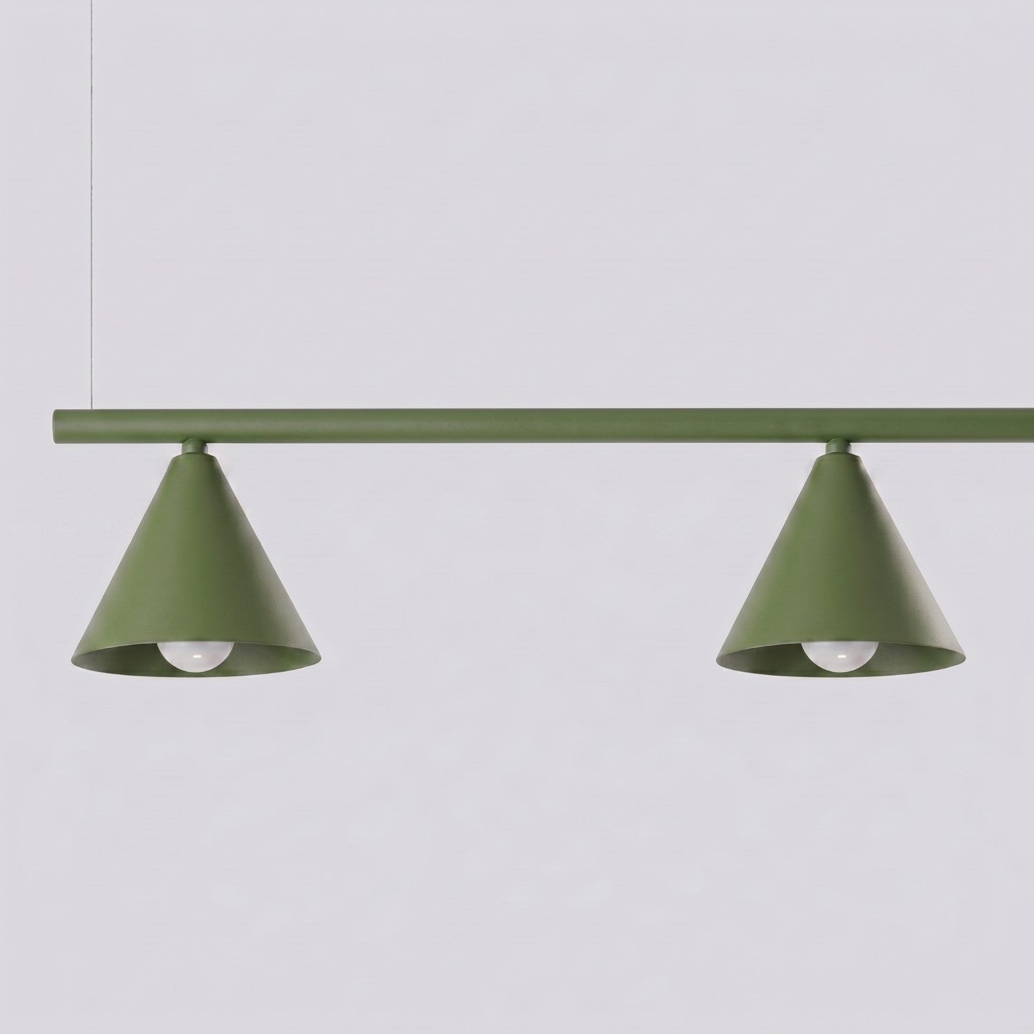 Lustre Nox 4 cônes acier vert olive E14, vue 5