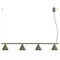 Lustre Nox 4 cônes acier vert olive E14