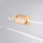 Lustre Timbo 6 bois et métal blanc E27 dans un intérieur