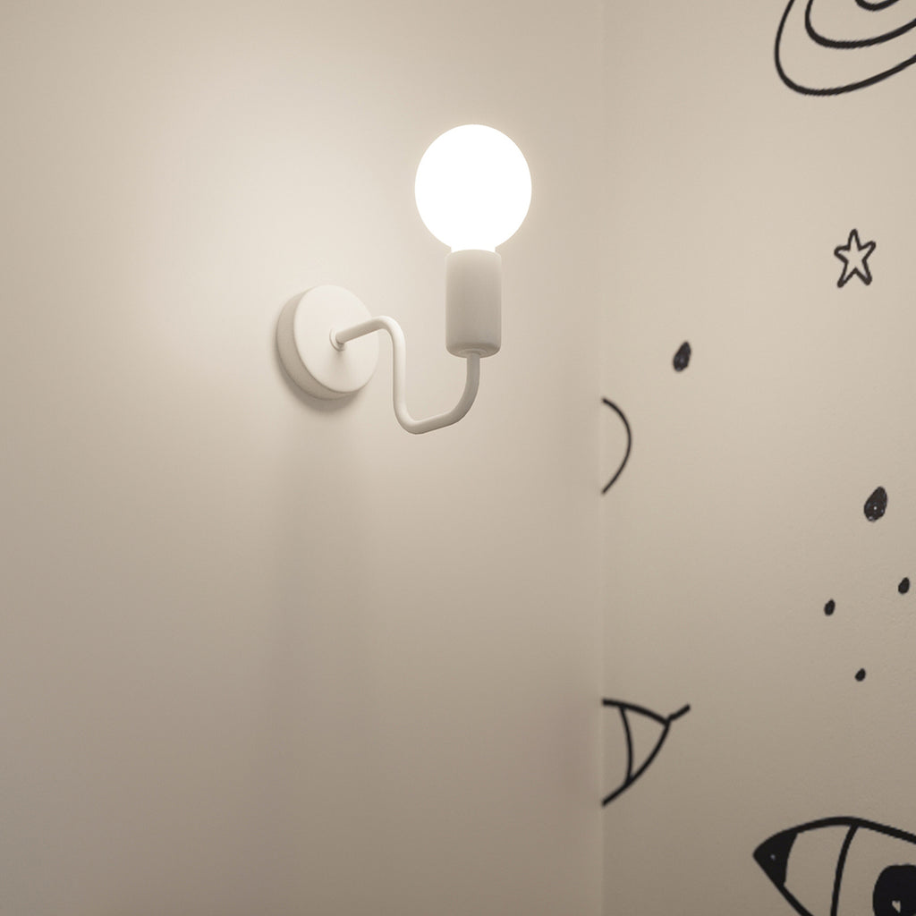 Lustre Vector 4 métal blanc E27 en situation dans un intérieur