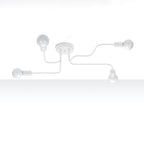 Lustre Vector 4 métal blanc E27 de profil