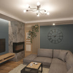 Lustre Vector 6 métal blanc E27 dans un intérieur