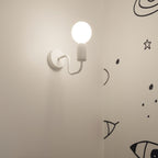 Lustre Vector 8 métal blanc E27 en situation dans un intérieur