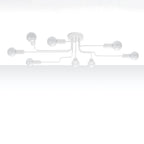 Lustre Vector 8 métal blanc E27 de profil
