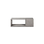 Meuble d'appoint Dice en béton gris naturel avec ses deux modules posés côte à côte sur fond blanc
