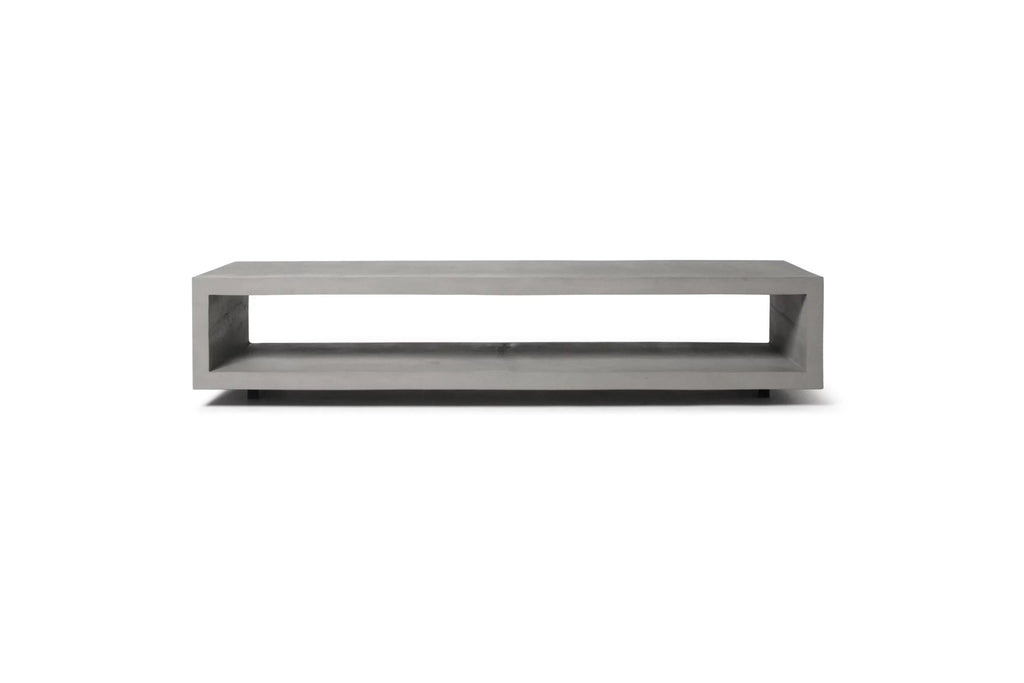 Meuble TV en béton Monobloc gris naturel vue 3