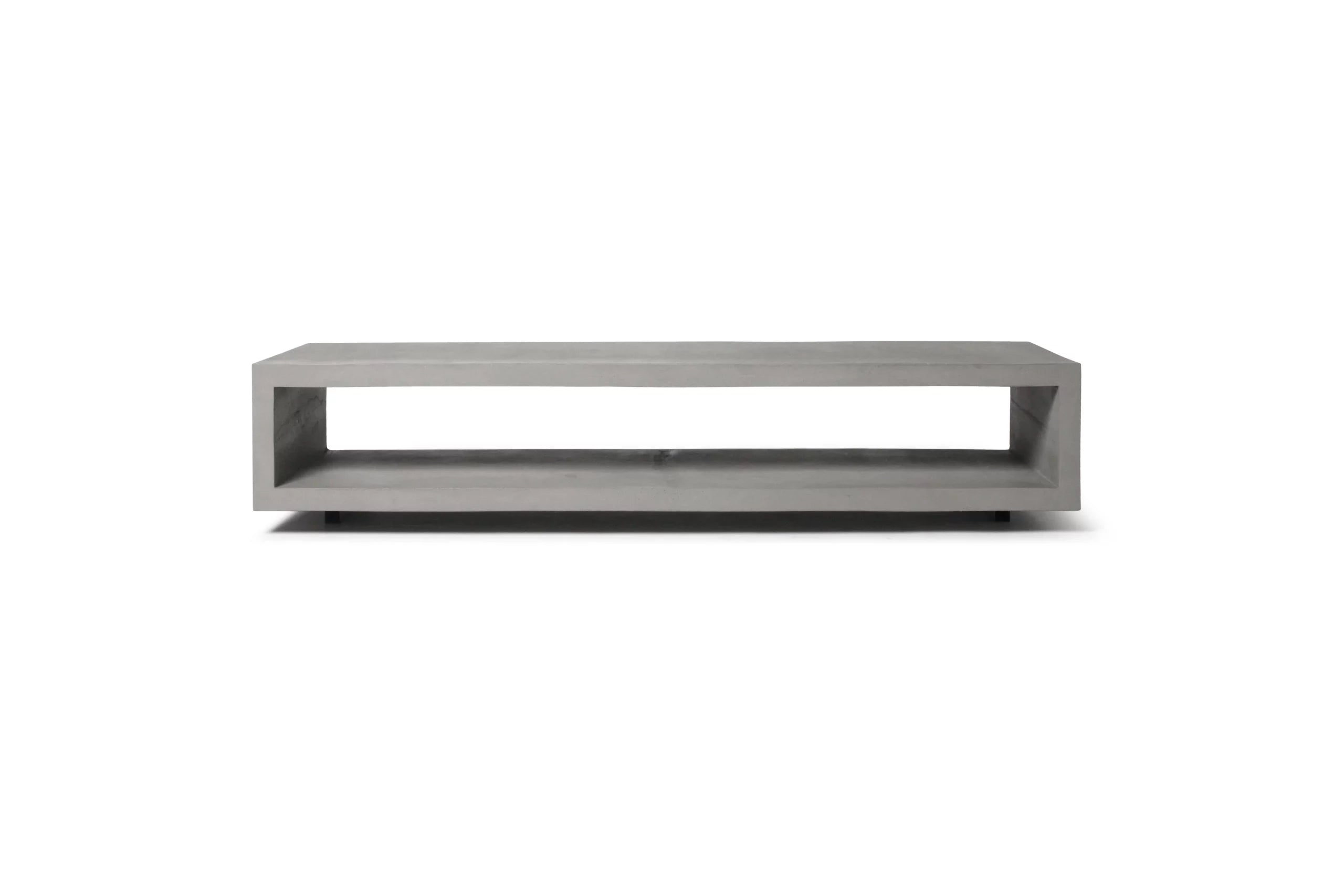Meuble TV en béton Monobloc gris naturel vue 3