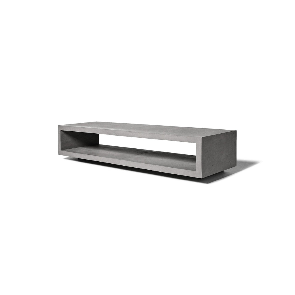Meuble TV en béton Monobloc gris naturel vue 2