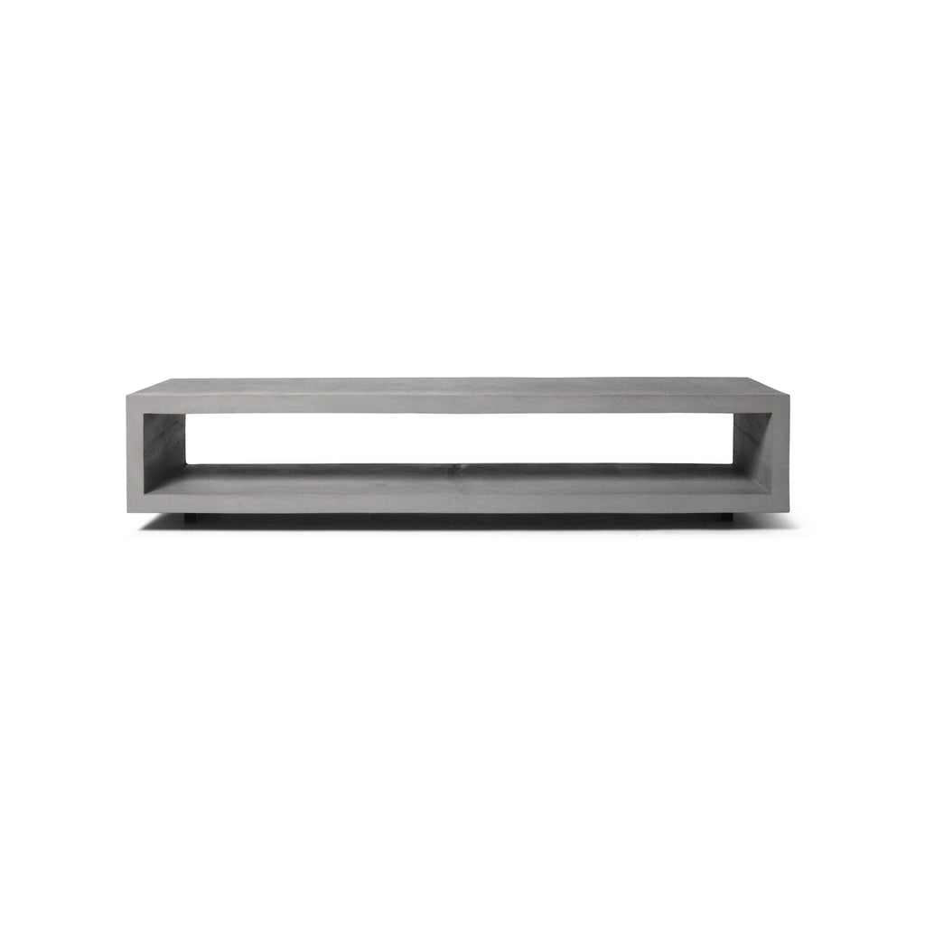 Meuble TV en béton Monobloc gris naturel vue 3