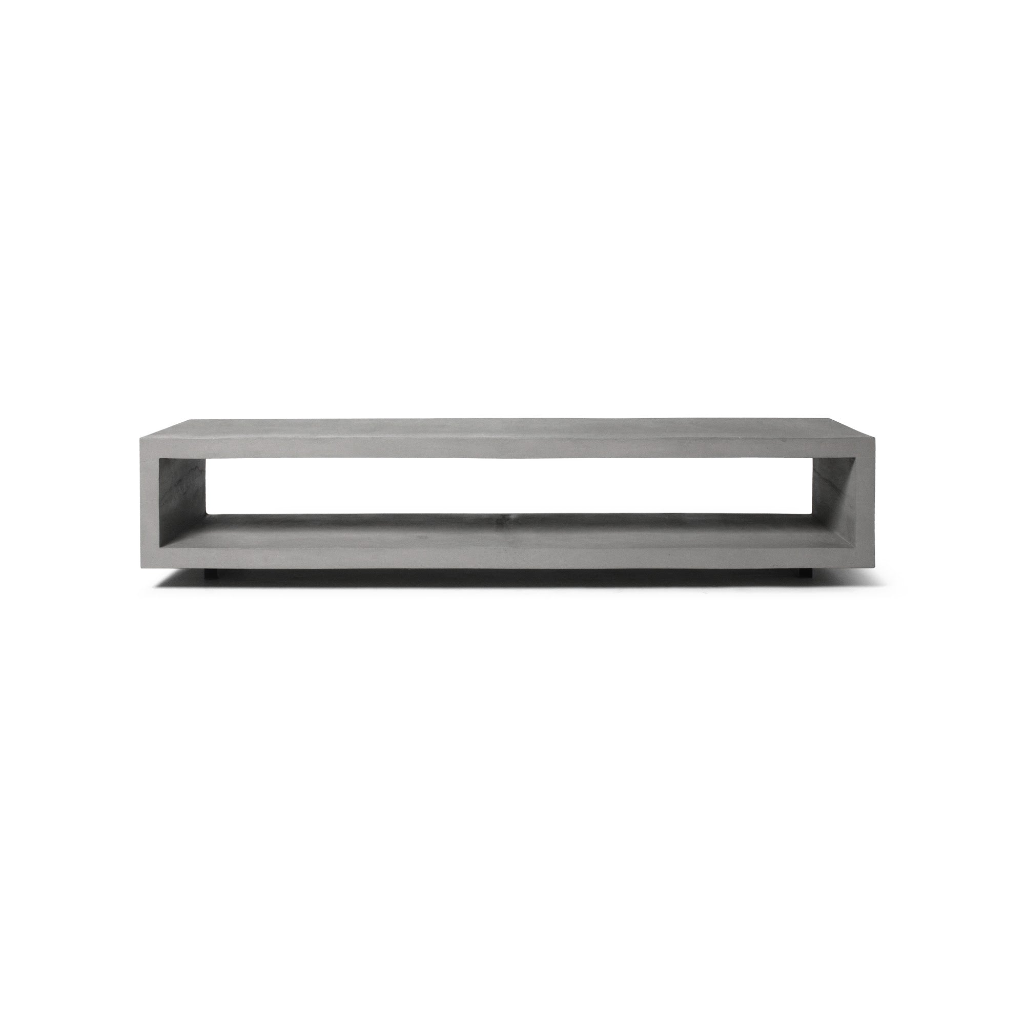 Meuble TV en béton Monobloc gris naturel vue 3
