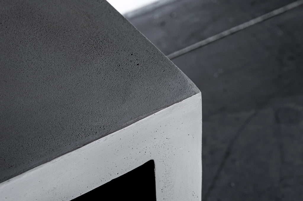 Meuble TV en béton Monobloc gris naturel vue 4