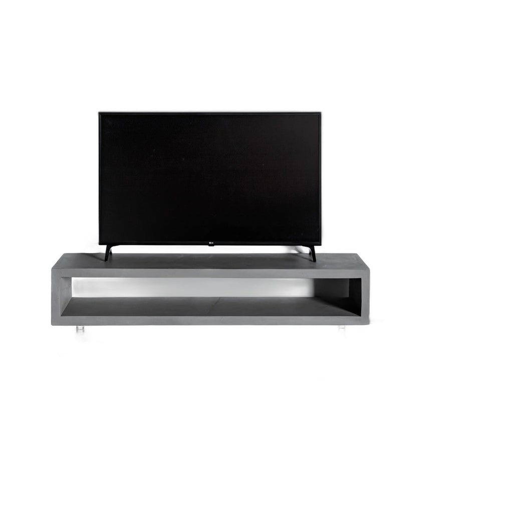 Meuble TV en béton Monobloc gris naturel