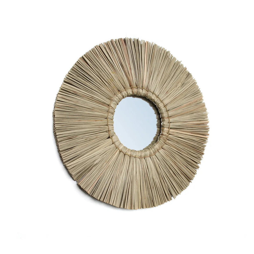 Miroir Alang Alang carré en herbe naturelle, vue 7
