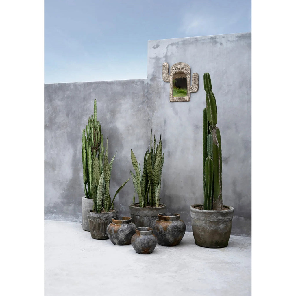 Miroir Cactus en coquillages blancs, vue 3