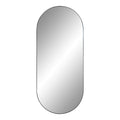 Miroir capsule Jersey cadre acier noir 35x80 cm vue de face