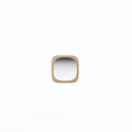 Miroir carré Sixty's en chêne naturel vu de face sur fond blanc