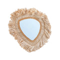 Miroir La Contessa rond en herbe d'abaca