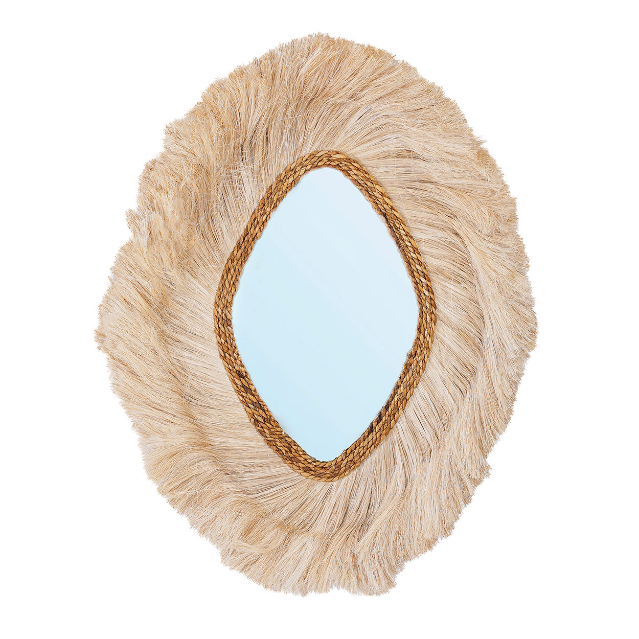 Miroir La Duchessa ovale en herbe d'abaca