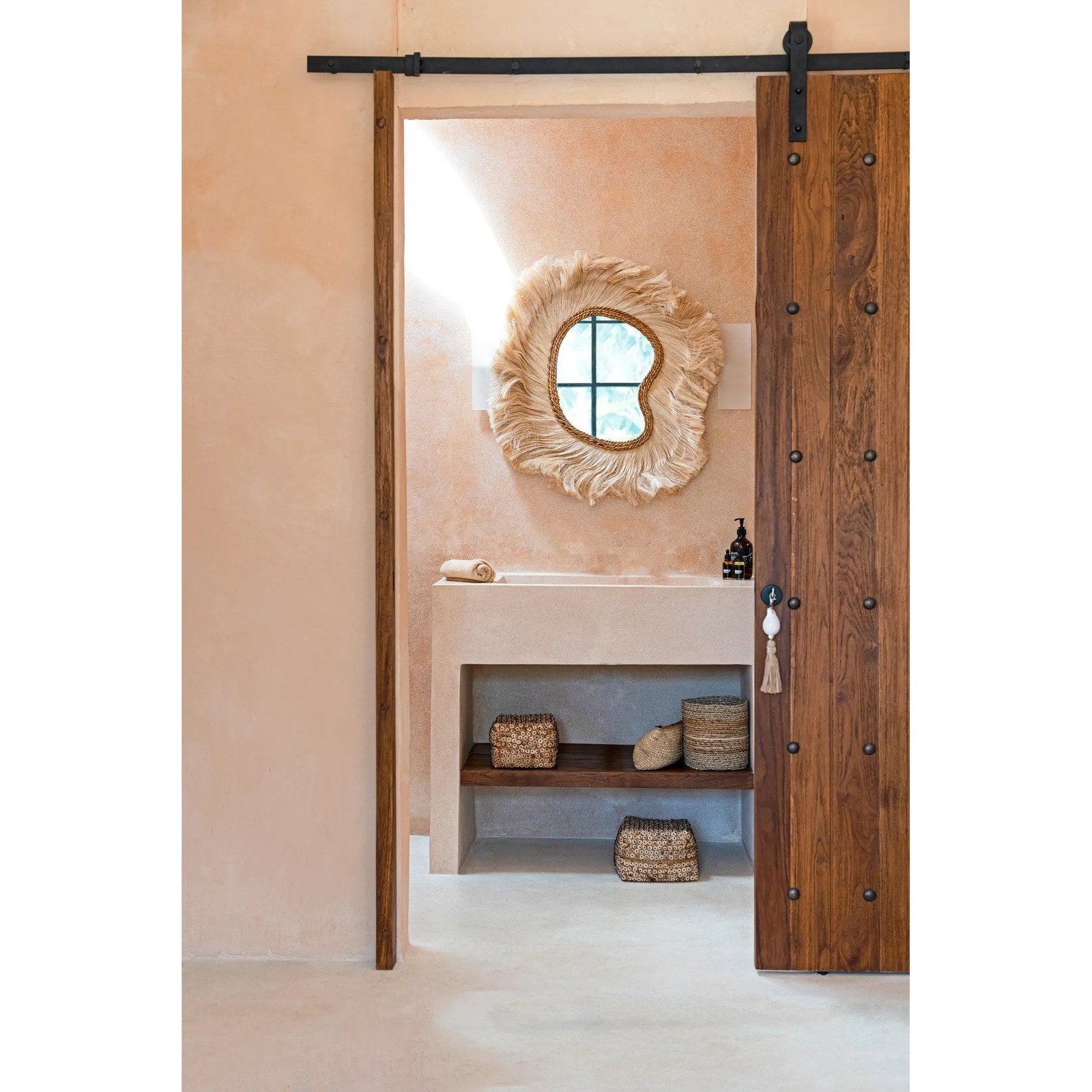 Miroir La Principessa en herbe d'abaca, vue 4