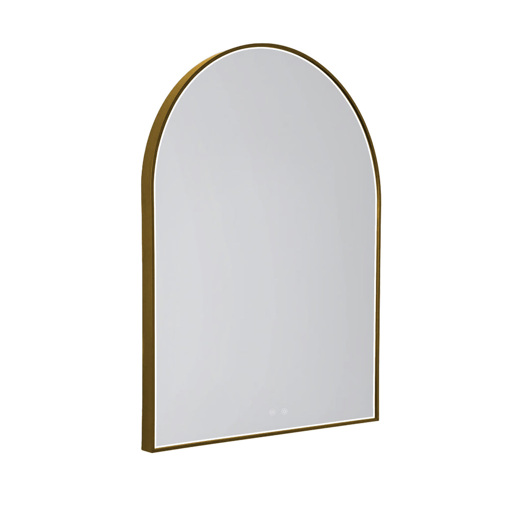 Miroir lumineux arche doré 70 x 90 cm
