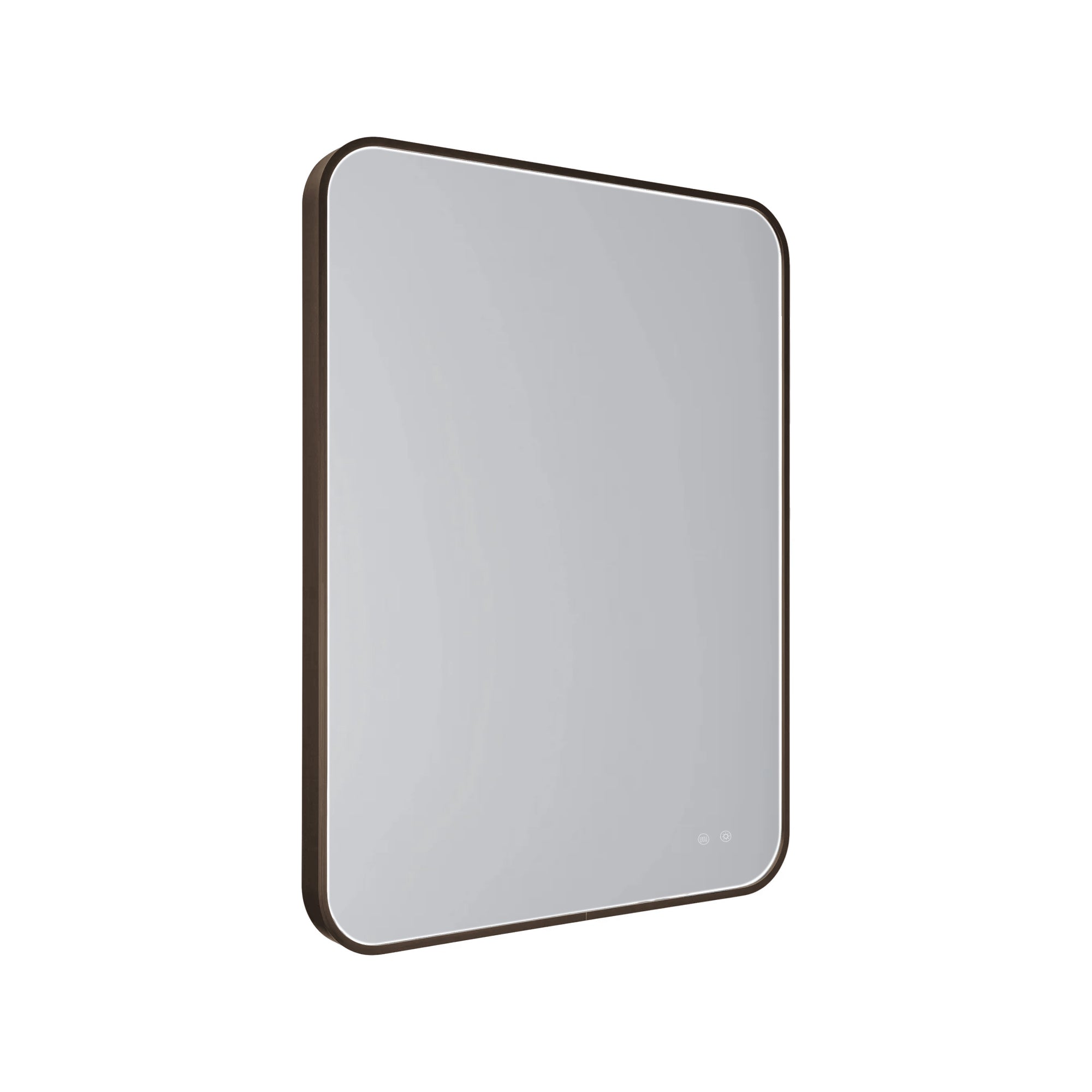 Miroir lumineux rectangulaire brun 76 x 91 cm