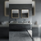 Miroir lumineux rectangulaire noir 76 x 91 cm, vue 2