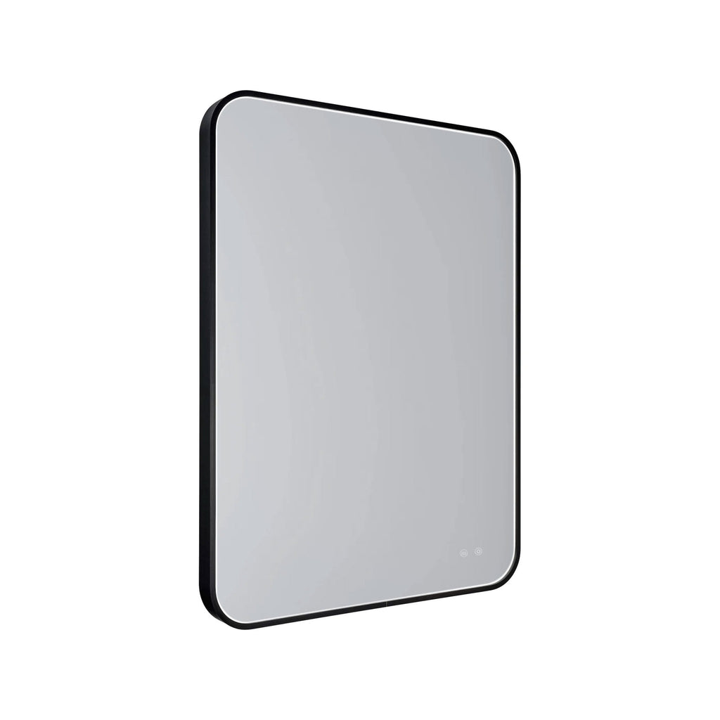 Miroir lumineux rectangulaire noir 76 x 91 cm