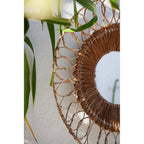 Miroir Montezuma en feuille de bananier et coco, vue 3