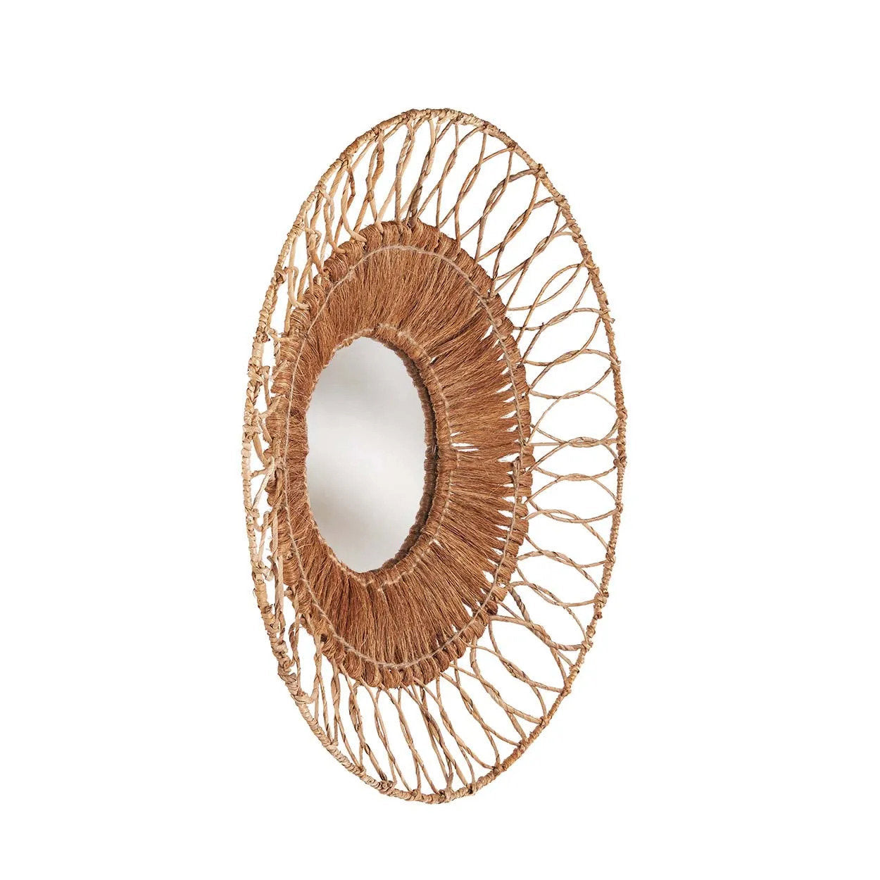 Miroir Montezuma en feuille de bananier et coco, vue 6