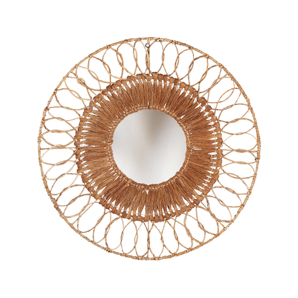Miroir Montezuma en feuille de bananier et coco