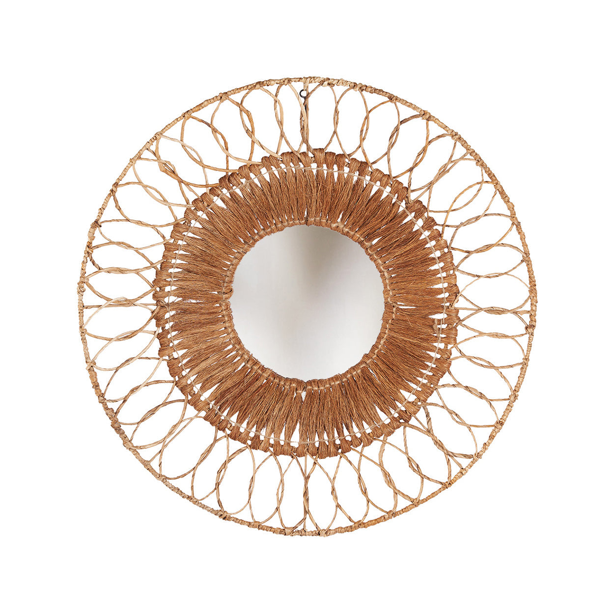 Miroir Montezuma en feuille de bananier et coco