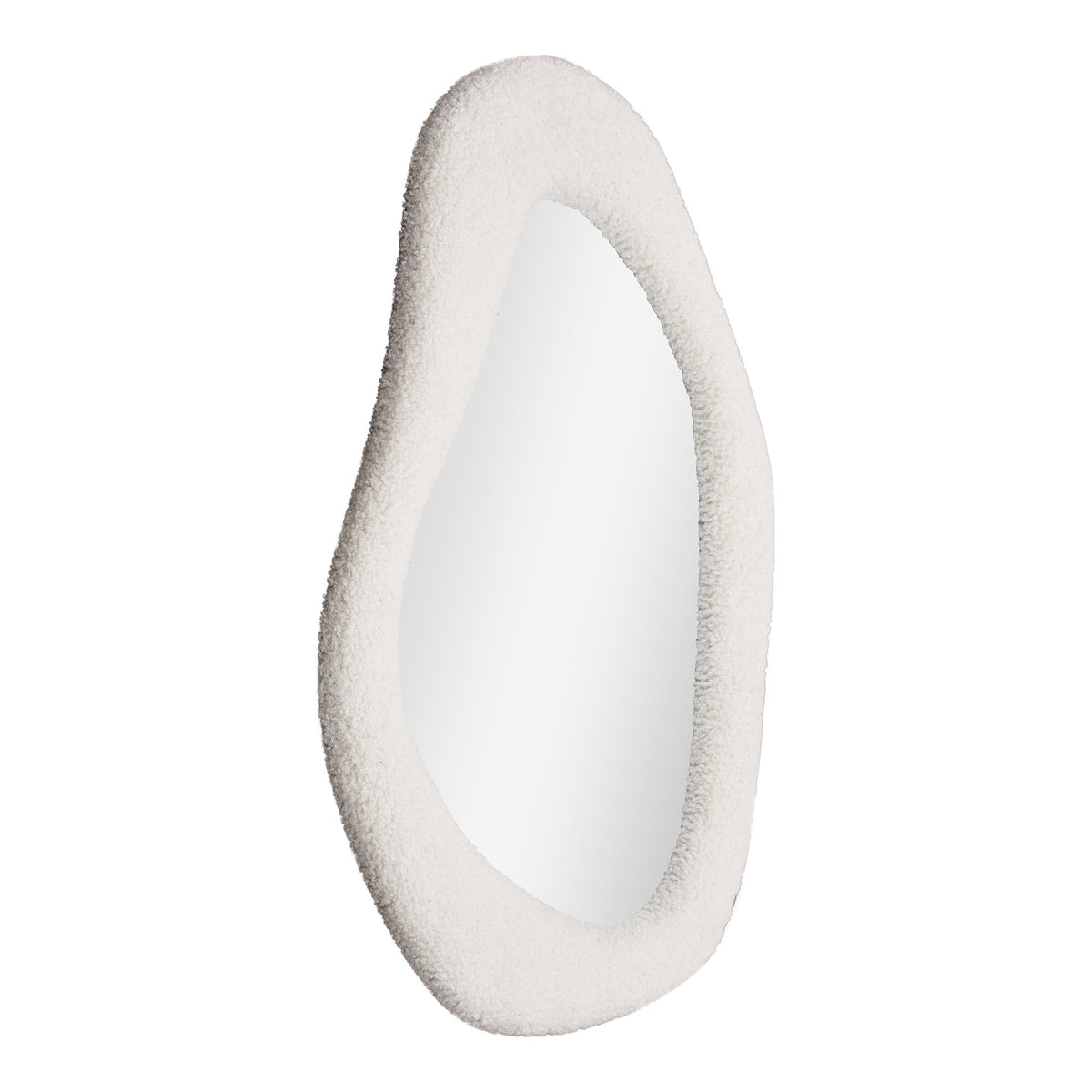 Miroir Bosa vu de trois quarts où l'épaisseur du bourrelet en teddy apparaît