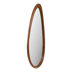 Miroir mural Luxon organique décor noyer 50x80 vue de face
