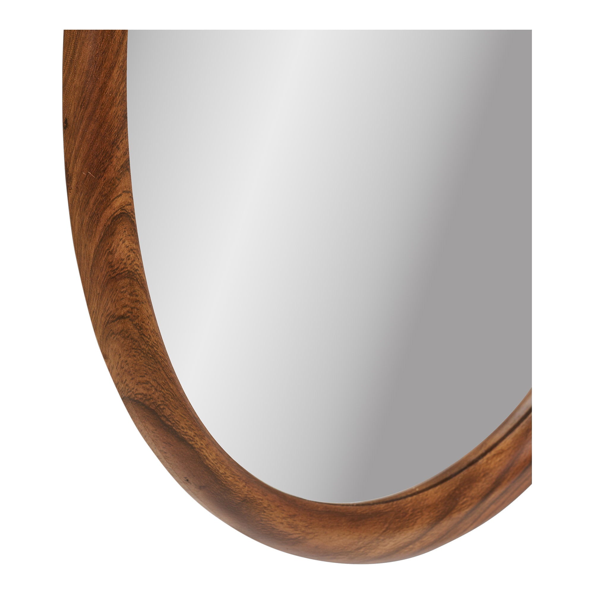 Miroir mural Luxon organique décor noyer 50x80 vue de détail