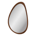 Miroir mural Luxon organique décor noyer 50x80