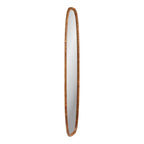 Miroir mural Luxon ovale décor noyer 40x150 vue de face