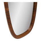 Miroir mural Luxon ovale décor noyer 40x150 vue de détail