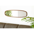 Miroir mural Luxon ovale décor noyer 40x150 vue de détail