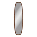Miroir mural Luxon ovale décor noyer 40x150
