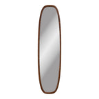 Miroir mural Luxon ovale décor noyer 40x150