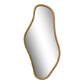 Miroir mural Brandsby pin massif naturel forme organique asymétrique 60x120 cm fond blanc