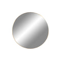 Miroir rond Jersey au cadre fin laiton doré ø 40 cm vu de face sur fond blanc