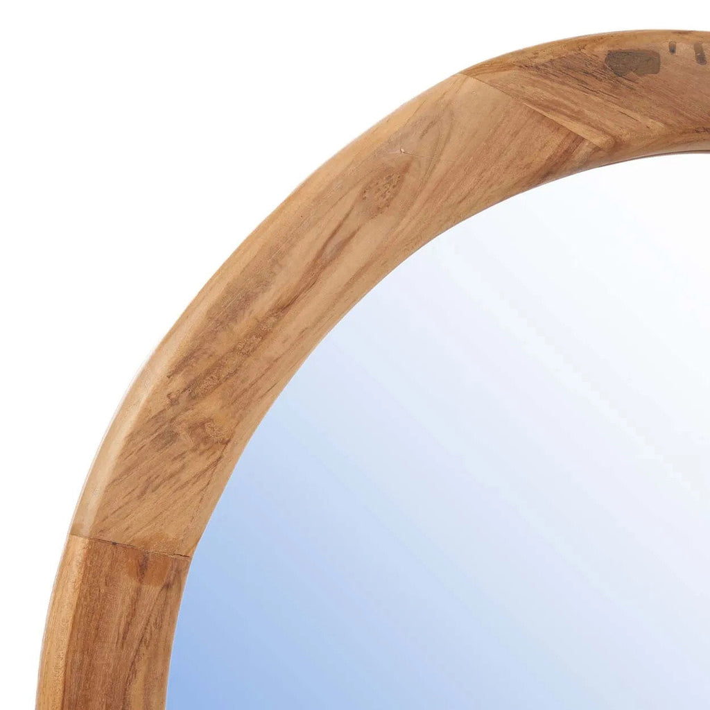 Miroir Organic en teck grand modèle en situation