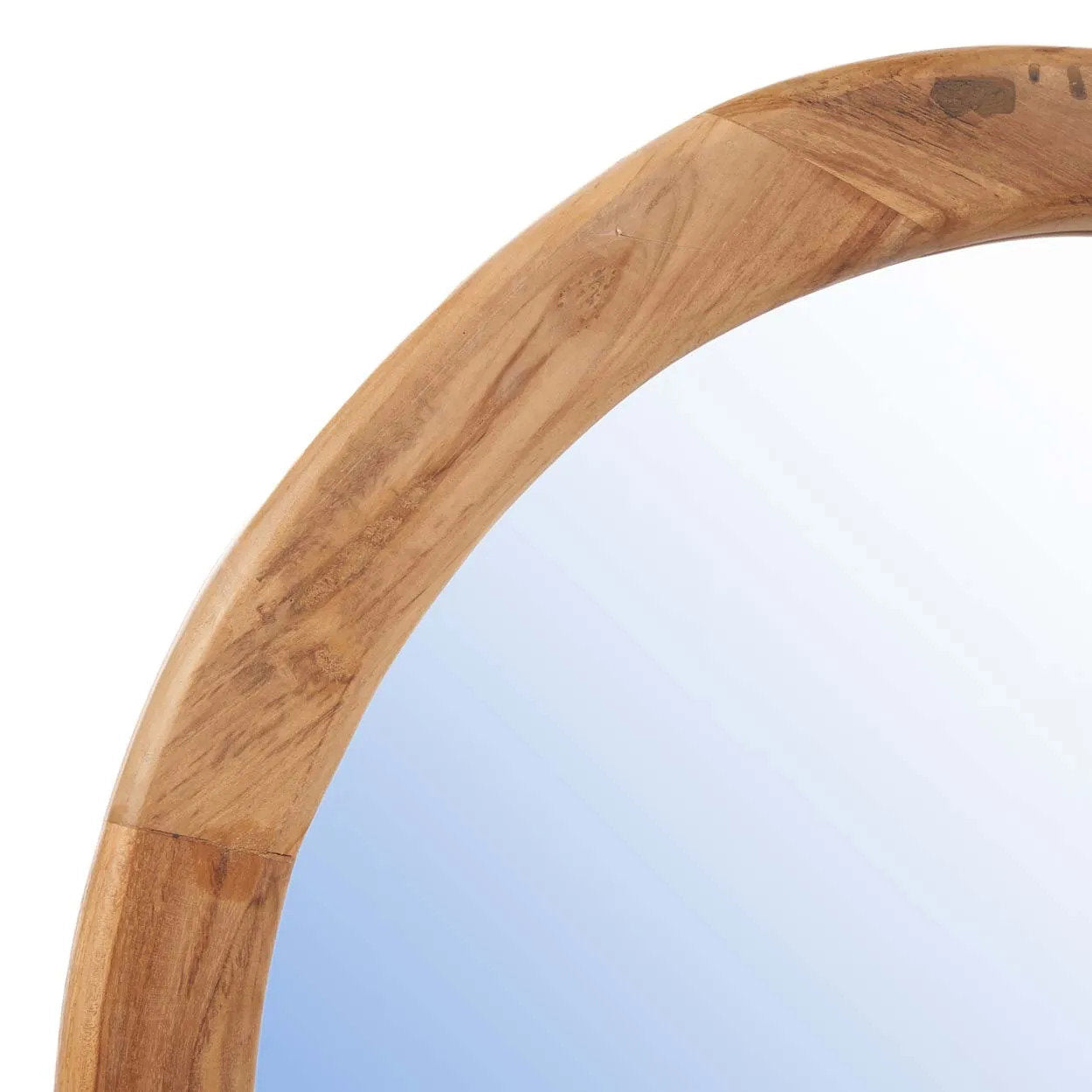 Miroir Organic en teck grand modèle en situation