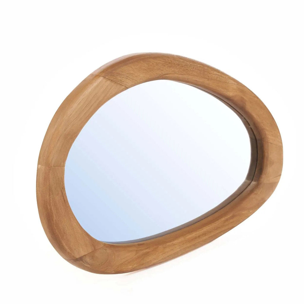 Miroir Organic en teck modèle moyen, vue 3