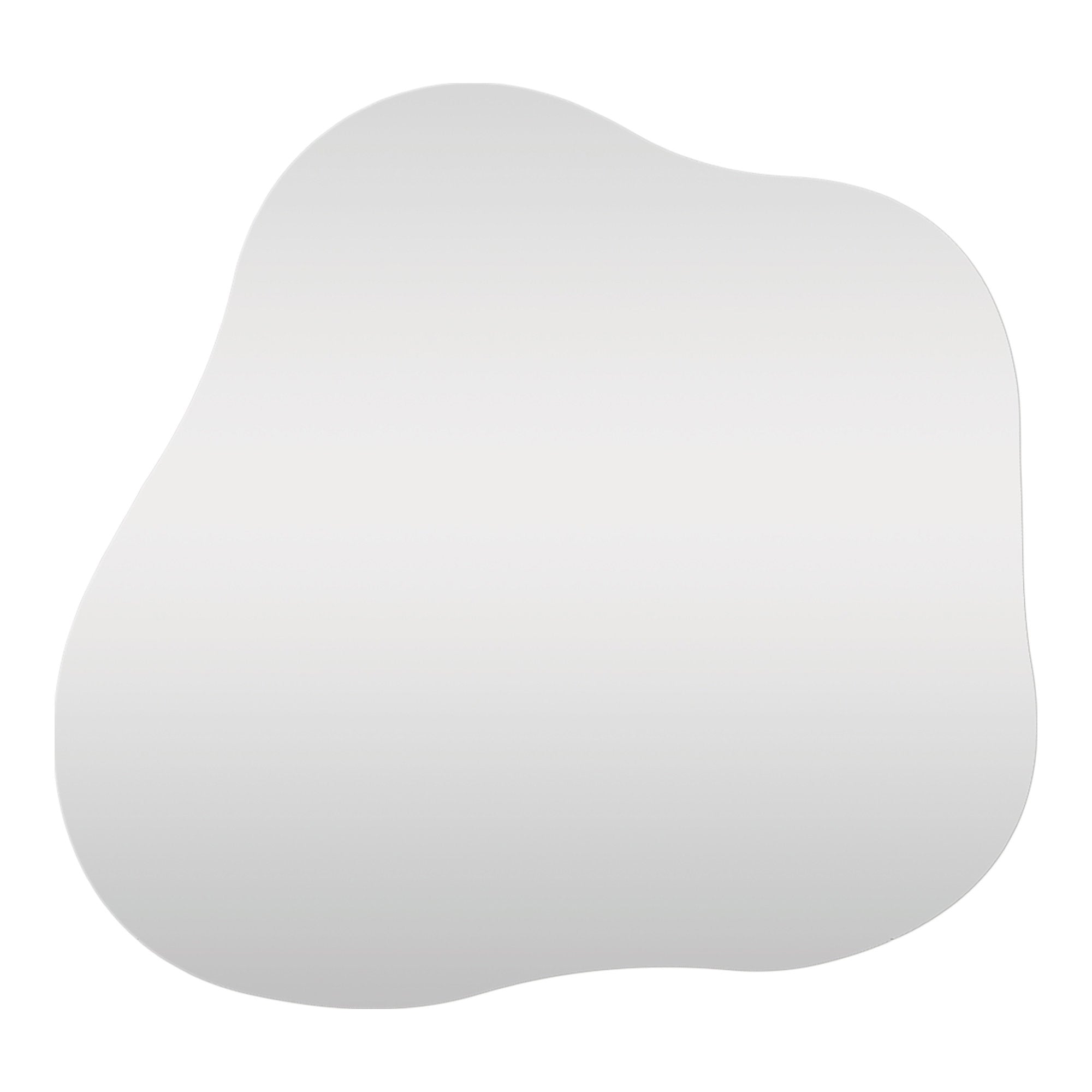 Miroir organique Palermo verre sans cadre 50x55 cm forme libre asymétrique vue de face