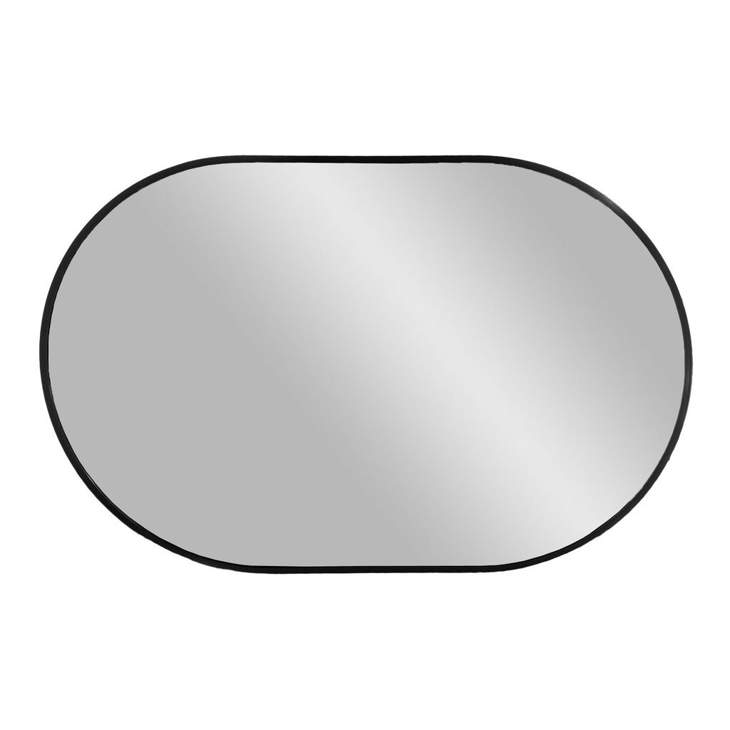 Miroir Madrid cadre aluminium noir orientation horizontale 50x80 cm